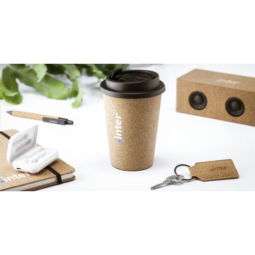 Attea Cork koffiebeker 350 ml met kurk 261395 bedrukt met logo