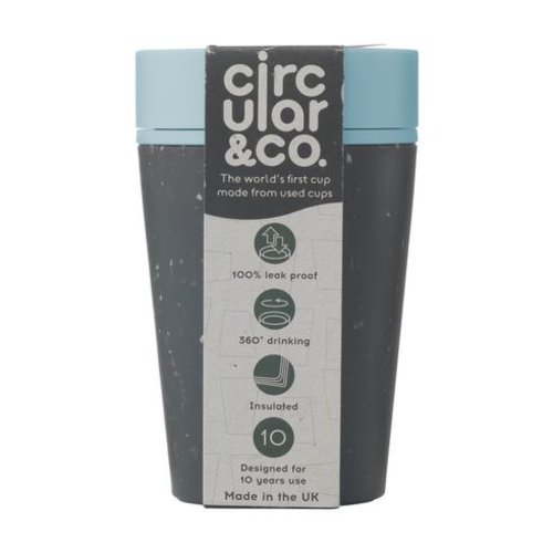 Circular&Co Recycled Coffee Cup 227 ml 269043 met 360 graden deksel en logo