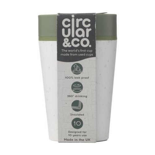 Circular&Co Recycled Coffee Cup 227 ml 269043 met 360 graden deksel en logo