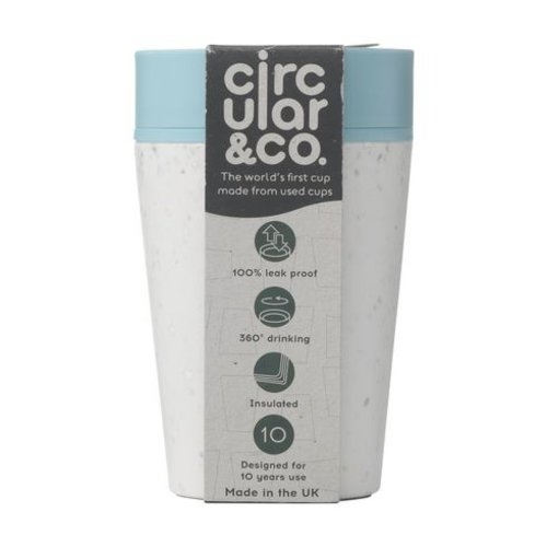 Circular&Co Recycled Coffee Cup 227 ml 269043 met 360 graden deksel en logo