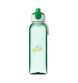 Mepal Waterfles Campus 500 ml – transparante drinkfles met pop-up dop en draaglus, personaliseerbaar als relatiegeschenk