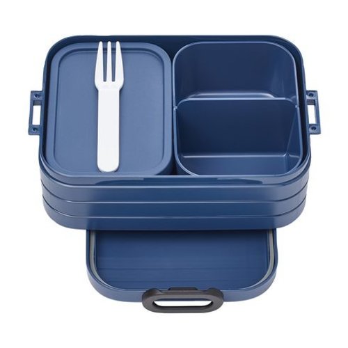 DéBlé Mepal Bento Midi lunchbox 262370 900 ml met twee vakken en vork