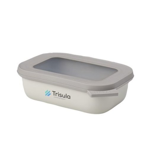DéBlé Mepal Cirqula rechthoekige multikom 11319562 500 ml sage green met transparant deksel