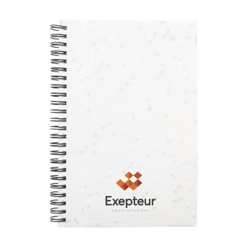 Seedpaper Notebook A5 notitieboek W10010 met plantbare zaadpapier omslag, gerecycled papier en biologisch afbreekbaar ontwerp