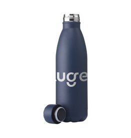 DeBle Topflask Premium 500 ml dubbelwandige RVS drinkfles met matte finish en logo, thermosfles voor onderweg