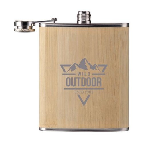 Hipflask Bamboe 200 ml heupfles 1384 Hipflask Bamboe 200 ml heupfles 1384