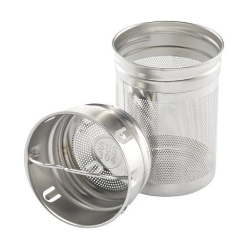 DeBle Nara Tea Bottle 300 ml dubbelwandige glazen drinkfles met RVS infuser en bamboe dop, theefles met logo