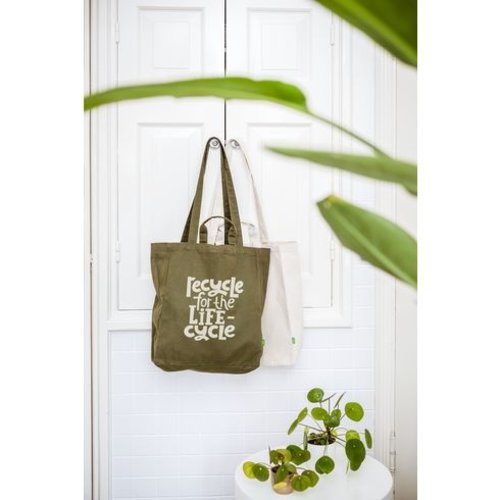 Organic Cotton Canvas Tote Bag winkeltas bedrukken met logo DeBle