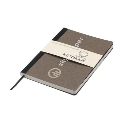 Coffee Notebook A5 notitieboek W00140 met kaft van koffieafval en 100% gerecycled papier ✅