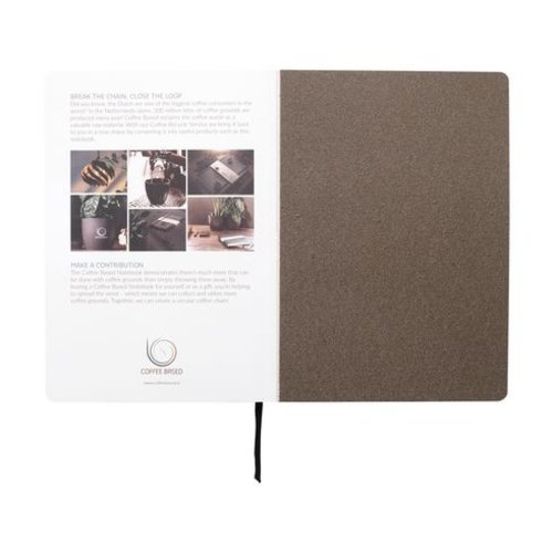 Coffee Notebook A5 notitieboek W00140 met kaft van koffieafval en 100% gerecycled papier ✅