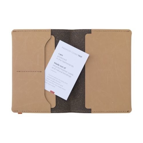 Recycled Leather Passport Holder paspoorthoesje W140