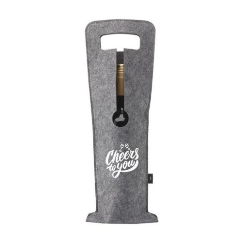 Wine Bag-to-Give GRS RPET wijntas 261354 bedrukt met logo