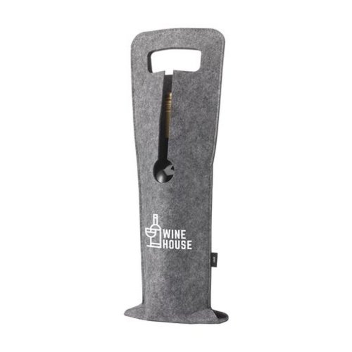 Wine Bag-to-Give GRS RPET wijntas 261354 bedrukt met logo