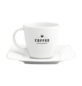 Koffietassen bedrukken Capri kop en schotel hoogwaardig porselein