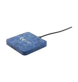 Telefoonoplader gemaakt van oude blauwe printer spoelen