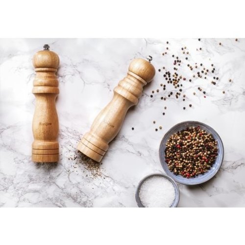 Louna Pepper & Salt houten peper- en zoutmolenset met keramische maalschijven