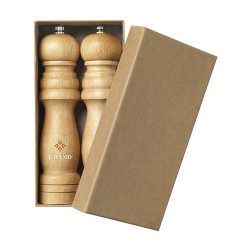 Louna Pepper & Salt houten peper- en zoutmolenset met keramische maalschijven