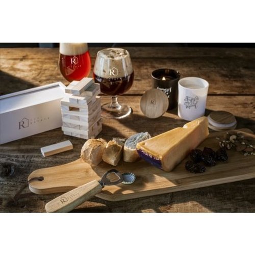 DéBlé Tapas Bamboo Board bamboe serveerplank 261393 met handvat en leren koord