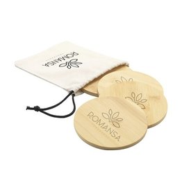 4 bamboe onderzetters