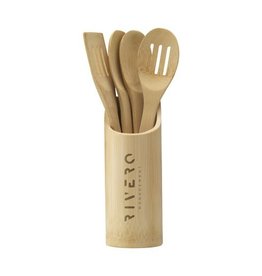 4-delige set keukenhulpen in houder