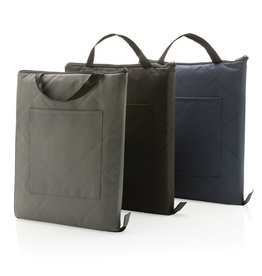 Impact Aware™ RPET opvouwbaar gewatteerd picknickkleed P459.12 met groot logovak en AWARE™ tracer