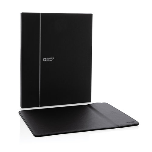 Swiss Peak RCS recycled PU 10W draadloze oplader muismat P300.241