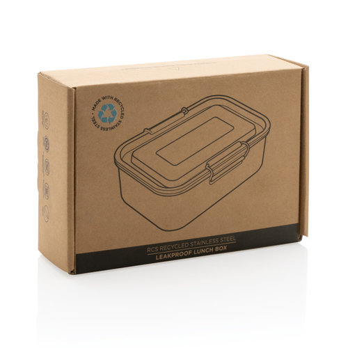 DéBlé RCS gerecycled roestvrijstalen lekvrije lunchbox P269.082 gegraveerd met logo