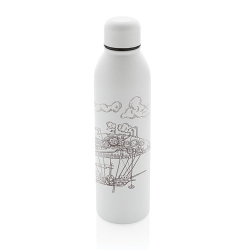 DeBle RCS gerecyclede thermosfles 500 ml P433.04 van gerecycled RVS bedrukt met logo