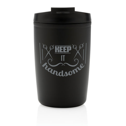 GRS beker van gerecycled PP met klepdeksel P433.087 GRS beker van gerecycled PP met klepdeksel P433.087