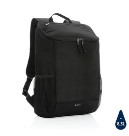 Swiss Peak Aware™ 1200D deluxe koelrugzak P422.431 van gerecycled polyester met ruim koelvak en AWARE™ tracer, bedrukt met logo