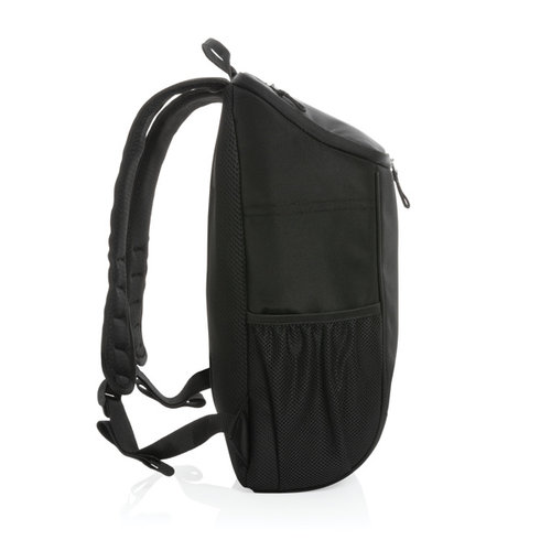 Swiss Peak Aware™ 1200D deluxe koelrugzak P422.431 van gerecycled polyester met ruim koelvak en AWARE™ tracer, bedrukt met logo