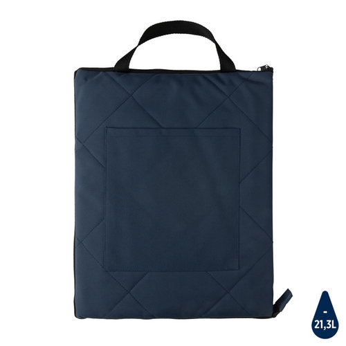 Impact Aware™ RPET opvouwbaar gewatteerd picknickkleed P459.12 met groot logovak en AWARE™ tracer