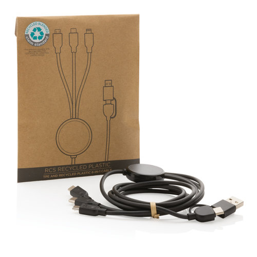 RCS recycled TPE en gerecycled plastic 6-in-1 kabel P302.481 RCS recycled TPE en gerecycled plastic 6-in-1 kabel P302.481