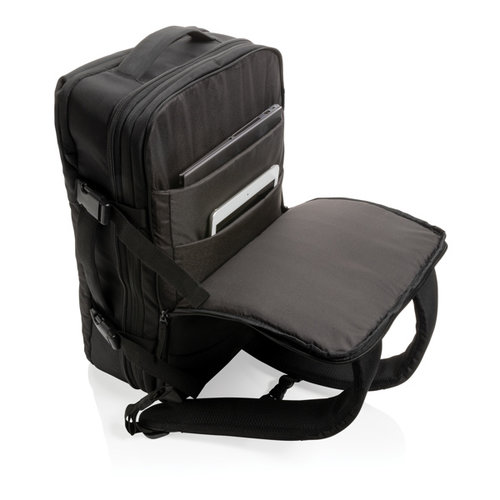 Swiss Peak AWARE™ RPET 15,6 inch uitbreidbare weekendrugzak bedrukken met logo