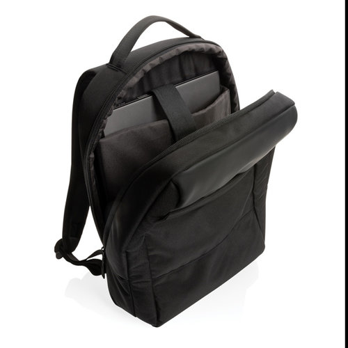 Swiss Peak laptop rugzak P762.741 met logo bedrukking DeBle duurzame rugzak relatiegeschenk NL BE