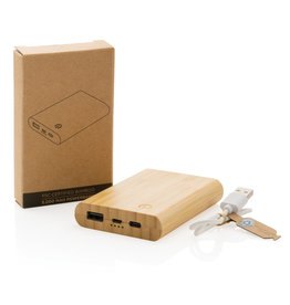 FSC® bamboe 5.000 mAh powerbank P322.259