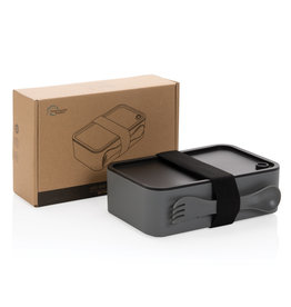 DéBlé GRS RPP lunchdoos met spork P269.05 van gerecycled PP bedrukt met logo