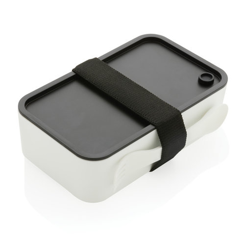 DéBlé GRS RPP lunchdoos met spork P269.05 van gerecycled PP bedrukt met logo
