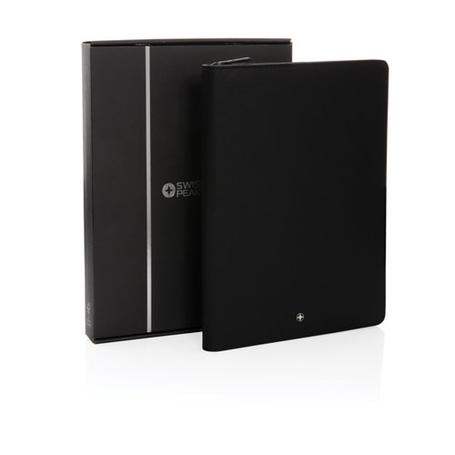 DeBle Swiss Peak Heritage RCS rPU A4 portfolio met rits bedrukken met logo