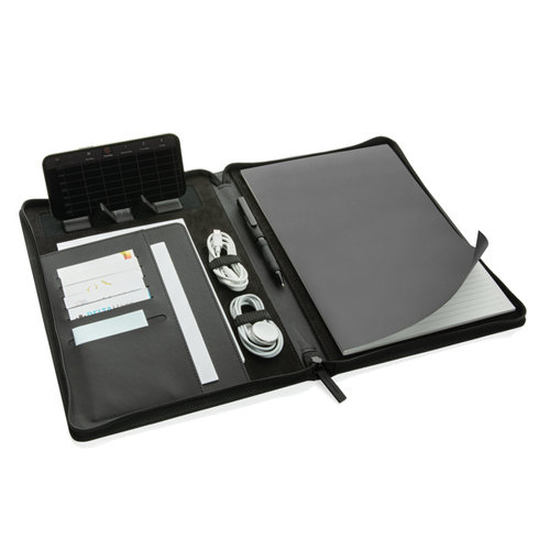DeBle Swiss Peak Heritage RCS rPU A4 portfolio met rits bedrukken met logo
