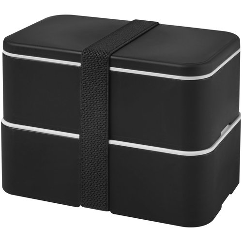 DéBlé MIYO dubbellaagse lunchtrommel 700 ml bedrukt met logo voor een duurzame lunch onderweg