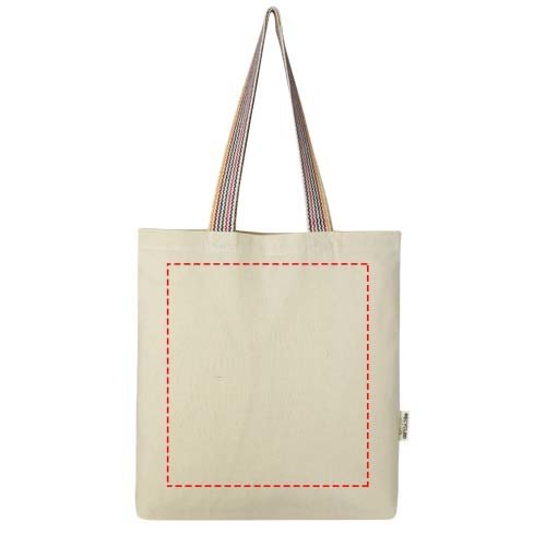 Rainbow gerecyclede katoenen draagtas 180 g/m² bedrukken met logo