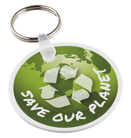 Tait cirkelvormige gerecyclede sleutelhanger