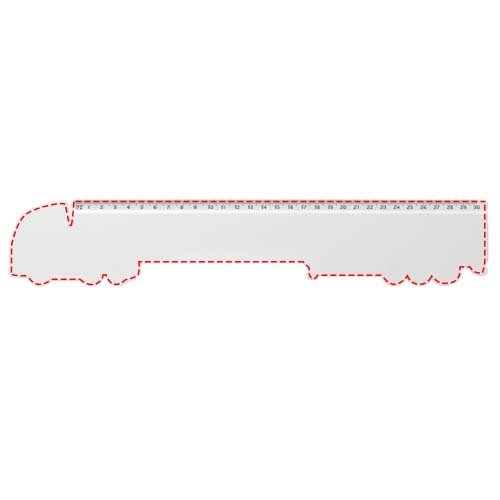 Tait liniaal van 30 cm in de vorm van een vrachtwagen van gerecycled plastic Tait liniaal van 30 cm in de vorm van een vrachtwagen van gerecycled plastic