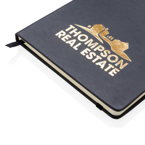 DeBle A5 hardcover PU notitieboek bedrukken met logo