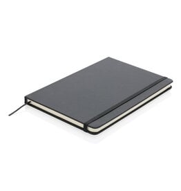 A5 hardcover PU notitieboek P773.241 met luxe PU omslag, elastische sluiting en 144 gelinieerde pagina's