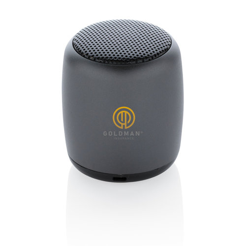 Mini aluminium draadloze speaker P32939 met logo bedrukken DeBle