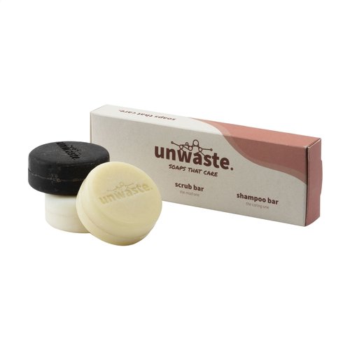 Bad & Wellness geschenken Unwaste Soap Set zeep, scrub en shampoo