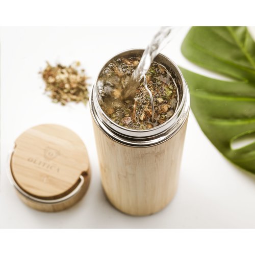 Nikko 330 ml bamboe thermosfles/thermosbeker