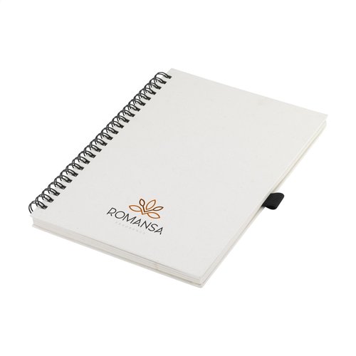 Melkpakken Wire-O Notebook A5 notitieboek 151242 met kaft van gerecyclede melkpakken, 140 FSC-pagina’s, penlus, sluitelastiek en leeslint